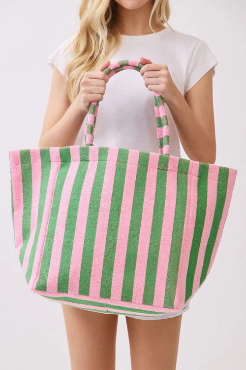 Striped Terry Beach Bags