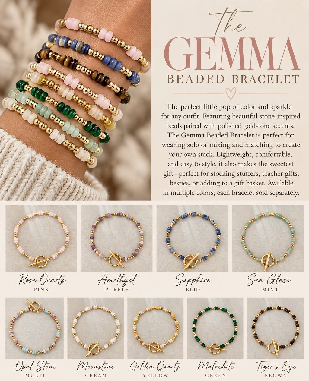 The Gemma Beaded Bracelet