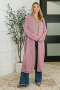 Travel Hideaway Open Front Cardigan in Cashmere Rose
