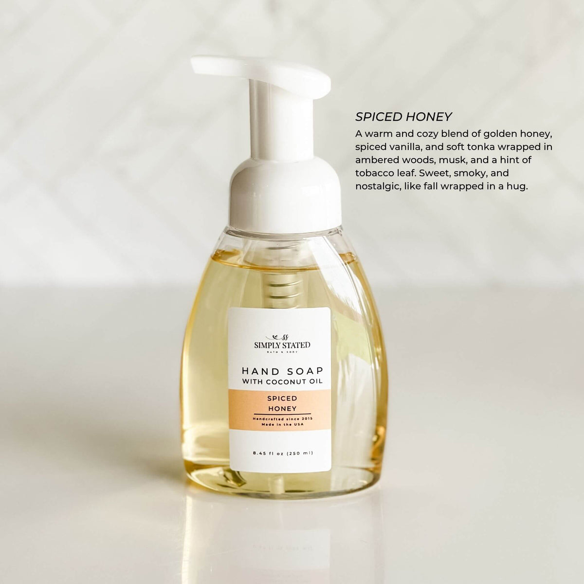 Spiced Honey Foaming Hand Soap | Fall Kitchen Hand Wash