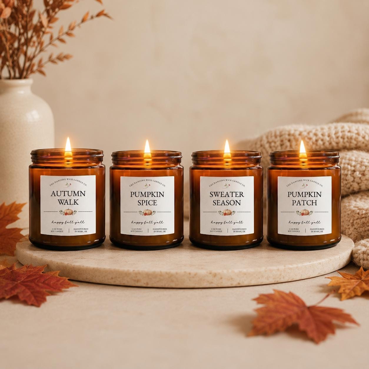 Fall Amber Candles