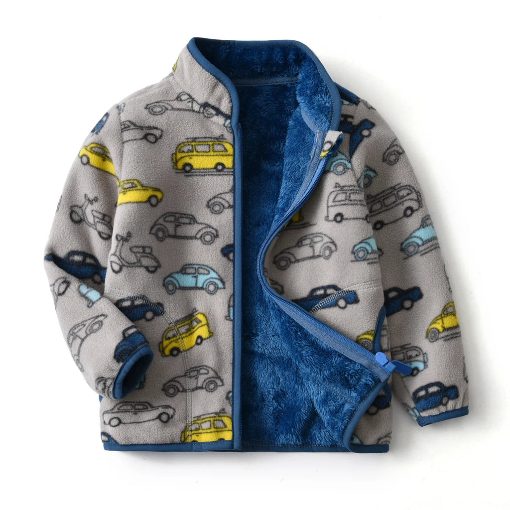 Boys and Girls Fuzzy Full Zip Shacket