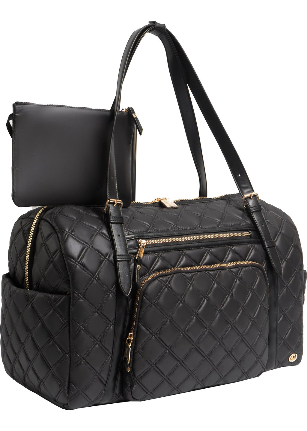Diamond Quilted Weekender Duffle Bag