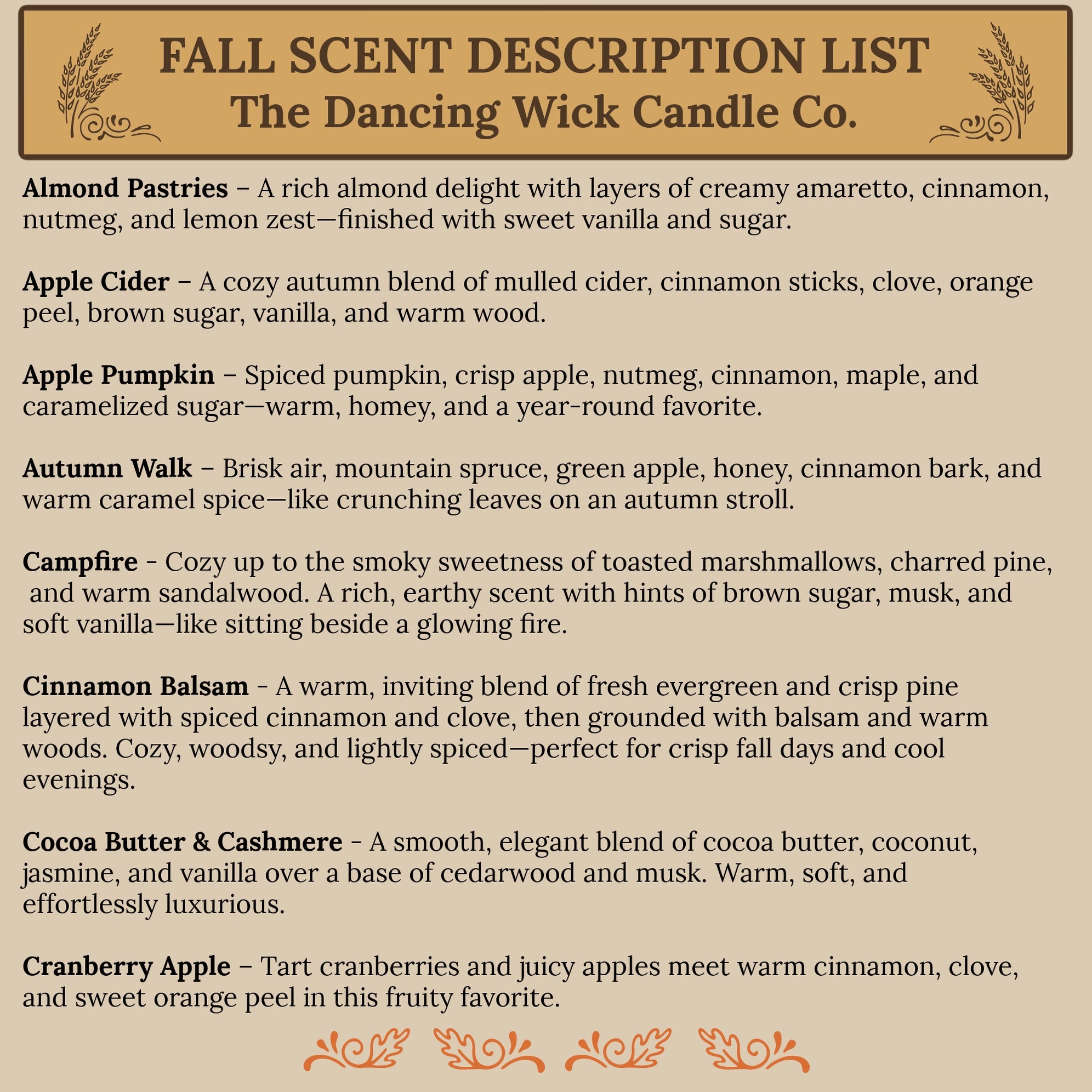 Fall Amber Candles